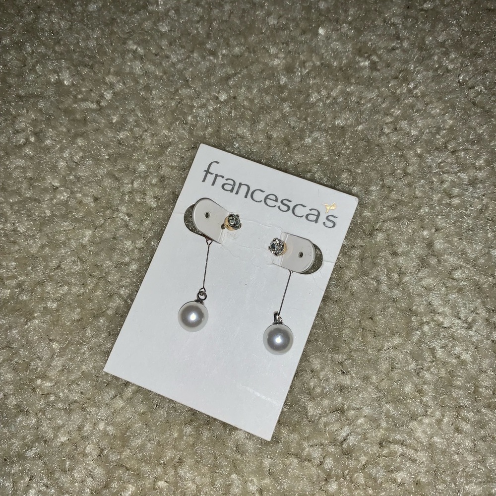 🎉 (5/$20) double-sided stud/pearl dangle earrings
